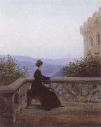 Carl Gustav Carus Woman on a Balcony china oil painting reproduction